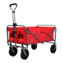 FURNIinspire Outdoor Serving Carts Collapsible Folding Wagon 300L Collapsible Wagon With Tailgate All-Terrain Wheels, Red, 35.43"*21.85"*39.17" -Outdoor Kitchen & Living GUEST 034de8e0 e382 4c9a 8685 a0696456f1e1