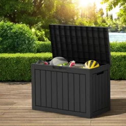 FURNIinspire Deck Boxes 45 Gallon Deck Box, Waterproof Storage Bin For Outdoor And Indoor, Storage Deck Box, All Weather Use, Black, 17“*31”*22“ 11 FURNIinspire Deck Boxes 45 Gallon Deck Box, Waterproof Storage Bin For Outdoor And Indoor, Storage Deck Box, All Weather Use, Black, 17“*31”*22“ -Outdoor Kitchen & Living GUEST 0393793d 2f07 47d1 a46b dfb423d80f01