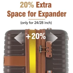 FURNIinspire Bag And Luggage Sets 24 Inch Luggage Set, Lightweight Checked Suitcase With 2 Mesh Bag Travel Business, Brown, 11"*15.9"*25.2" 10 FURNIinspire Bag And Luggage Sets 24 Inch Luggage Set, Lightweight Checked Suitcase With 2 Mesh Bag Travel Business, Brown, 11"*15.9"*25.2" -Outdoor Kitchen & Living GUEST 04004e80 6dac 4cc0 8ad2 46db17c16c6c