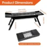 FURNIinspire Outdoor Grills, Griddles And Smokers Professional Foldable Charcoal Grill, Heavy-Duty Outdoor BBQ System, Black, 24.1"*9.45"*4.33"