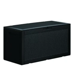 FURNIinspire Deck Boxes, Outdoor Patio Storage Box With Large Storage Capacity For Patio Furniture Cushions Garden Tools, Black, 48.03"*21.46"*24.53" -Outdoor Kitchen & Living GUEST 057e3e22 240f 47d8 bdb8 2890a577ba67