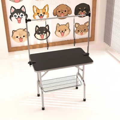 FURNIinspire Pet Grooming Tools Foldable Pet Grooming Table For Pet Large Dogs And Cats With Adjustable, Bathing Station, Black, 48"*23.6"*65.5" 6 FURNIinspire Pet Grooming Tools Foldable Pet Grooming Table For Pet Large Dogs And Cats With Adjustable, Bathing Station, Black, 48"*23.6"*65.5" - Image 4