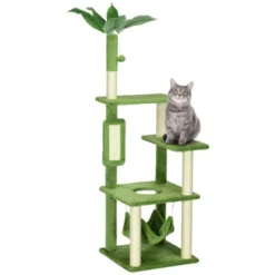 FURNIinspireCat Tree With Hammock, Indoor Cat Tower With Scratching Post, Platforms,Play Ball,19"*19"*56" -Outdoor Kitchen & Living GUEST 0badd074 bfc4 48ae b87e a60252bb31fd