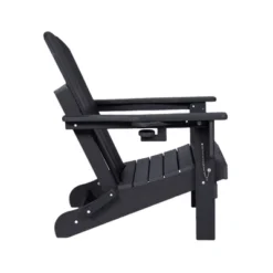 FURNIinspire Patio Accent Chairs Folding Adirondack Chair, Outdoor Adirondack Chair With Cup Holder, Wood Texture Folding Chair, Black, 32"*29"*36" 9 FURNIinspire Patio Accent Chairs Folding Adirondack Chair, Outdoor Adirondack Chair With Cup Holder, Wood Texture Folding Chair, Black, 32"*29"*36" -Outdoor Kitchen & Living GUEST 0c738ecc dd93 48db a928 a64b01d0687a