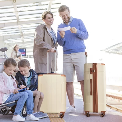 FURNIinspire Bag And Luggage Sets 3 Piece Suitcase Set, Expandable Hard Shell Carry On Luggage Sets, Travel Luggage White, 12"*18.3"*29.9" 3 FURNIinspire Bag And Luggage Sets 3 Piece Suitcase Set, Expandable Hard Shell Carry On Luggage Sets, Travel Luggage White, 12"*18.3"*29.9"