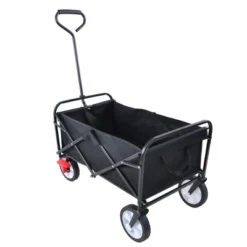 FURNIinspire Wheelbarrows And Lawn Carts Folding Wagon Cart, Collapsible Garden, Beach And Shopping Utility Cart With Handle, Black, 41“*21"*46" -Outdoor Kitchen & Living GUEST 0d46a47e cc1d 446d bd7c cd4f39f8e71a