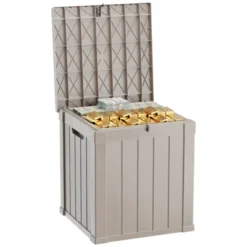 FURNIinspire Deck Boxes 50 Gallon Deck Box, Outdoor And Indoor Storage Container, Waterproof Resin Storage Bin, Storage Box, Light Brown, 22“*22”*24“ 11 FURNIinspire Deck Boxes 50 Gallon Deck Box, Outdoor And Indoor Storage Container, Waterproof Resin Storage Bin, Storage Box, Light Brown, 22“*22”*24“ -Outdoor Kitchen & Living GUEST 0e95f126 7317 4296 9500 26d03f1facf0