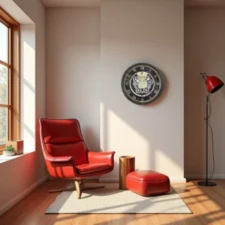 FURNIinspire Wall Clocks Round Gear Mechanism Wall Hanging Clock Living Room Decorative Timepiece Home Vintage Wall Decor, Brown, 20"*20"*3" -Outdoor Kitchen & Living GUEST 0ec39863 d780 47dd af43 1cc069609800