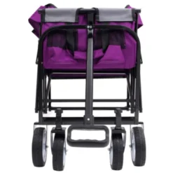 FURNIinspire Outdoor Serving Carts Rolling Cart Wagon Carts Foldable Utility Cart, Beach Cart For Picnic Outdoors， Purple, 25.98"*17.32"*37.4" -Outdoor Kitchen & Living GUEST 0ee2a70b 62b8 4f22 9c69 05961bab8400