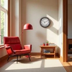 FURNIinspire Wall Clocks Living Room Round Hanging Clock Aged Timepiece Vintage Wall Decor For Bedroom, Office, Brown, 20"*20"*2" -Outdoor Kitchen & Living GUEST 13a8c413 05b0 4ed9 8300 f23e64398520