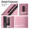 FURNIinspire Bag And Luggage Sets 3 Piece Travel Hard Shell Luggage, Lightweight Rolling Suitcases With Wheels, Pink, 20.87"*11.61"*30.31" -Outdoor Kitchen & Living GUEST 15902e5b 375b 455e b548 6d5a095853be