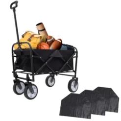 FURNIinspire Outdoor Serving Carts Minimeetall Multi-use Bag Collapsible Foldable Wagon Cart Beach Wagon For Camping, Black, 25.98"*17.32"*37.4" 11 FURNIinspire Outdoor Serving Carts Minimeetall Multi-use Bag Collapsible Foldable Wagon Cart Beach Wagon For Camping, Black, 25.98"*17.32"*37.4" -Outdoor Kitchen & Living GUEST 162d4e77 53c8 45e0 bced 827cbc22e797