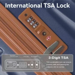 FURNIinspire Bag And Luggage Sets 3 Piece Rolling Luggage Travel Suitcase Set, Lightweight Durable Suitcases With Wheels, Blue, 21.06"*11.81"*30.31" 10 FURNIinspire Bag And Luggage Sets 3 Piece Rolling Luggage Travel Suitcase Set, Lightweight Durable Suitcases With Wheels, Blue, 21.06"*11.81"*30.31" -Outdoor Kitchen & Living GUEST 1c49b8bc aa61 4821 a3c7 2c5904036e39