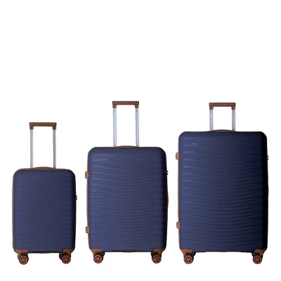 FURNIinspire Bag And Luggage Sets 3 Piece Textured Travel Luggage, Hard Suitcase Set With Wheels, Scratch-Resistant, Navy Blue, 21.46"*12.01"*30.51" 7 FURNIinspire Bag And Luggage Sets 3 Piece Textured Travel Luggage, Hard Suitcase Set With Wheels, Scratch-Resistant, Navy Blue, 21.46"*12.01"*30.51" - Image 5