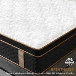 FURNIinspire Mattresses 10 Inch King Size Plush Hybrid Mattress With Encased Coils Gel Memory Foam, Fiberglass-Free, Black, 80"*76"*10" 6 FURNIinspire Mattresses 10 Inch King Size Plush Hybrid Mattress With Encased Coils Gel Memory Foam, Fiberglass-Free, Black, 80"*76"*10" -Outdoor Kitchen & Living GUEST 1ed3ceb3 ac16 4e00 bc13 af8e8ffdfda3