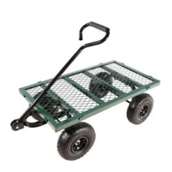 FURNIinspire Wheelbarrows And Lawn Carts Double Fence Utility  Cart Wagon Cart Garden Cart, Ideal For Outdoor Activities, Green, 41“*20"*39" -Outdoor Kitchen & Living GUEST 1f9f0ea8 2347 4f74 9598 baa1c154792a