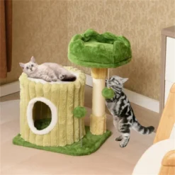 FURNIinspire Pet Tower Indoor Cat Tree Cat Tower Cozy Cat Apartment, Cat Condo With Sisal Grab Post, Shake Ball, Multicolored, 16.5"*12"*21.5" -Outdoor Kitchen & Living GUEST 2484b964 1f8e 447c 9b04 c22b3d9ab61c
