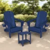 FURNIinspire Patio Seating Sets Folding Adirondack Chairs With Side Table, 3-Piece Rocking Chairs Set With Wood Texture, Blue, 30“*28”*35“ -Outdoor Kitchen & Living GUEST 2574f06c 440c 4674 aadd ad017a33fcb9