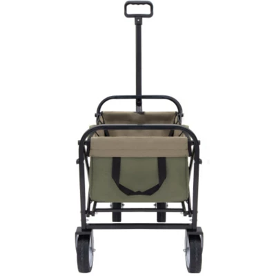 FURNIinspire Outdoor Serving Carts Foldable Wagon Cart Beach Wagon Utility Wagon Grocery Cart 3pcs Plastic Liner Cover, Green, 25.98"*17.32"*37.4" 5 FURNIinspire Outdoor Serving Carts Foldable Wagon Cart Beach Wagon Utility Wagon Grocery Cart 3pcs Plastic Liner Cover, Green, 25.98"*17.32"*37.4" - Image 3