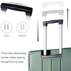 FURNIinspire Luggage 24 Inch Hardshell Suitcase, Checked Luggage, Lightweight Suitcases With Wheels For Travel, Business, Green, 10.2"*15.9"*25.8" -Outdoor Kitchen & Living GUEST 27f33dc1 019d 4034 9170 a4a6cc1579d5