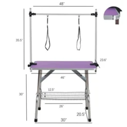 FURNIinspire Pet Grooming Tools Foldable Pet Grooming Table For Pet Large Dogs And Cats With Adjustable, Bathing Station, Purple, 48"*23.6"*65.5" 10 FURNIinspire Pet Grooming Tools Foldable Pet Grooming Table For Pet Large Dogs And Cats With Adjustable, Bathing Station, Purple, 48"*23.6"*65.5" -Outdoor Kitchen & Living GUEST 28134281 deee 475e ae2e 84f2e114bf80