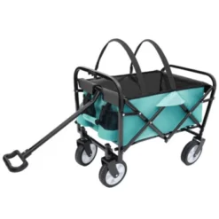 FURNIinspire Outdoor Serving Carts Foldable Wagon Cart Beach Wagon Utility Wagon Grocery Cart 3pcs Plastic Liner Cover, Blue, 25.98"*17.32"*37.4" -Outdoor Kitchen & Living GUEST 2bfe2729 95ab 4adb 93dd c74435ae0655
