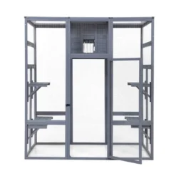 FURNIinspire Pet Crates And Houses,Catio Outdoor Cat Enclosure, Large Cage Cat House, Gray, 159"*82"*178" 11 FURNIinspire Pet Crates And Houses,Catio Outdoor Cat Enclosure, Large Cage Cat House, Gray, 159"*82"*178" -Outdoor Kitchen & Living GUEST 2c232c9d 538f 4928 b29e 1f8cbc1b37e3