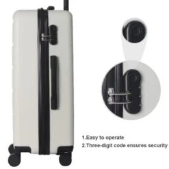 FURNIinspire Bag And Luggage Sets Hard Shell 3 Piece Suitcase Set, Travel Luggage Business Suitcases With Wheels, White, 19.88"*10.63"*29.92" 10 FURNIinspire Bag And Luggage Sets Hard Shell 3 Piece Suitcase Set, Travel Luggage Business Suitcases With Wheels, White, 19.88"*10.63"*29.92" -Outdoor Kitchen & Living GUEST 2c809e92 aaf4 409e a055 914c7361b5c7