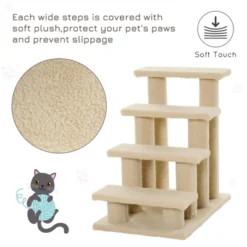 FURNIinspire 25" 4-Step Multi-Level Carpeted Cat Scratching Post Pet Stairs,25"*17"*23.5" -Outdoor Kitchen & Living GUEST 2e0beda5 ee9b 4503 8c46 930510a936cf