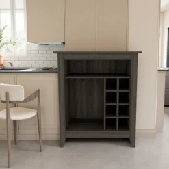 FURNIinspire Wine Racks Bar Cabinet, Wine Cabinet, Sideboard Kitchen Cupboards With Open Shelf, Wine Rack, Brown, 17.7"*32.5"*37.07" 9 FURNIinspire Wine Racks Bar Cabinet, Wine Cabinet, Sideboard Kitchen Cupboards With Open Shelf, Wine Rack, Brown, 17.7"*32.5"*37.07" -Outdoor Kitchen & Living GUEST 329e956f 76a9 4ea7 89b6 013f85e0cba9