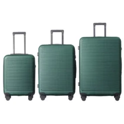 FURNIinspire Bag And Luggage Sets 3 Piece Travel Hard Shell Luggage, Lightweight Rolling Suitcases With Wheels, Green, 20.67"*11.61"*29.92" 11 FURNIinspire Bag And Luggage Sets 3 Piece Travel Hard Shell Luggage, Lightweight Rolling Suitcases With Wheels, Green, 20.67"*11.61"*29.92" -Outdoor Kitchen & Living GUEST 32a8eaa7 6cc7 4dd7 a671 91b9334decb8