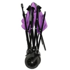 FURNIinspire Outdoor Serving Carts 480Lbs Collapsible Wagon With Canopy Lightweight Foldable Wagon With Mosquito Net, Purple, 45.28"*22.83"*38.78" -Outdoor Kitchen & Living GUEST 3a3c9558 8a7b 4595 9813 f790295501d3