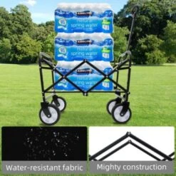 FURNIinspire Outdoor Serving Carts Minimeetall Multi-use Bag Collapsible Foldable Wagon Cart Beach Wagon For Camping, Black, 25.98"*17.32"*37.4" 9 FURNIinspire Outdoor Serving Carts Minimeetall Multi-use Bag Collapsible Foldable Wagon Cart Beach Wagon For Camping, Black, 25.98"*17.32"*37.4" -Outdoor Kitchen & Living GUEST 3bfb675b bb74 4647 a88e 450553b23977 2
