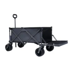 FURNIinspire Outdoor Serving Carts Collapsible Folding Wagon 300L Collapsible Wagon With Tailgate All-Terrain Wheels, Gray, 49.02"*22.05"*35.04" -Outdoor Kitchen & Living GUEST 3ce0a026 c19c 416a 98dd d610479f371a