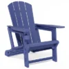 FURNIinspire Patio Accent Chairs Outdoor Folding Chairs Adirondack Chair, Portable Chair With Handles For Backyard, Navy Blue, 31.4"*29.6"*36.4"
