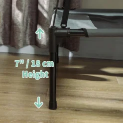 FURNIinspire Pet Beds Elevated Portable Dog Cot Pet Bed With UV Protection Canopy Shade, 24 Inch, Gray, 24.00"*18.00"*24.50" -Outdoor Kitchen & Living GUEST 43c0112f 608b 4541 8eec 0e5661a5a4a9