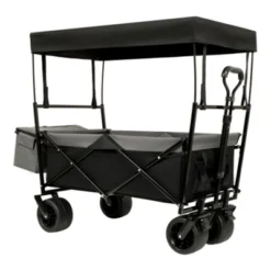 FURNIinspire Outdoor Serving Carts 480Lbs Collapsible Wagon With Canopy Lightweight Foldable Wagon With Mosquito Net, Black, 45.28"*22.83"*38.78" 11 FURNIinspire Outdoor Serving Carts 480Lbs Collapsible Wagon With Canopy Lightweight Foldable Wagon With Mosquito Net, Black, 45.28"*22.83"*38.78" -Outdoor Kitchen & Living GUEST 449c5e05 72a3 40be 8e97 a735fa0cca9c
