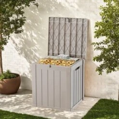 FURNIinspire Deck Boxes 50 Gallon Deck Box, Outdoor And Indoor Storage Container, Waterproof Resin Storage Bin, Storage Box, Light Brown, 22“*22”*24“ 9 FURNIinspire Deck Boxes 50 Gallon Deck Box, Outdoor And Indoor Storage Container, Waterproof Resin Storage Bin, Storage Box, Light Brown, 22“*22”*24“ -Outdoor Kitchen & Living GUEST 46a5f827 1a33 4b4c be5d 6f1b884fe05e