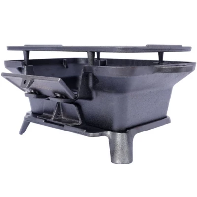 FURNIinspire Outdoor Grills, Griddles And Smokers Enameled Cast Iron Hibachi, Elegant Portable Grill For Outdoor Entertaining, Black, 17"*12"*9.9" 5 FURNIinspire Outdoor Grills, Griddles And Smokers Enameled Cast Iron Hibachi, Elegant Portable Grill For Outdoor Entertaining, Black, 17"*12"*9.9" - Image 3