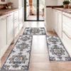 FURNIinspire Floor Mats 3 Piece Farmhouse Kitchen Rug Washable Area Rugs Non Skid Bohemian Mat For Hallway Entryway, Multicolored, 60"*20" -Outdoor Kitchen & Living GUEST 4aa723b6 582f 4c60 a9ad 6621d1b77dd9