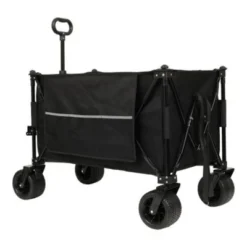 FURNIinspire Outdoor Serving Carts Collapsible Foldable Extended Wagon 480lbs Capacity Heavy Duty Folding Utility Cart, Black, 37.4"*23.03"*38.98" -Outdoor Kitchen & Living GUEST 4dcd4bad b656 4717 ae30 b64891abff0b