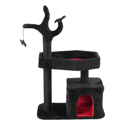 FURNIinspire Pet Tower 44.5 Inch Heavy Duty Gothic Cat Tree Tower Indoor Large Condo, Halloween Pet Activities Platform, Black , 15.8"*27.6"*44.5" 3 FURNIinspire Pet Tower 44.5 Inch Heavy Duty Gothic Cat Tree Tower Indoor Large Condo, Halloween Pet Activities Platform, Black , 15.8"*27.6"*44.5"