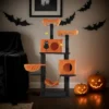 FURNIinspire Pet Tower Halloween Tall Cat Tree Cute Large Cat Tower Stand Multi-Level Cat Activities Furniture Indoor, Orange, 23.23"*17.27"*60.45" -Outdoor Kitchen & Living GUEST 525d4908 7c96 4e36 97bf c57829e32538