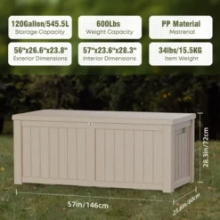 FURNIinspire Deck Boxes Outdoor Storage Box, Outdoor Deck Storage Box, Lockable Patio And Garden Furniture Container, Weather-Resistant Deck Box -Outdoor Kitchen & Living GUEST 52be1c37 9dce 4700 9074 f27e157f1740