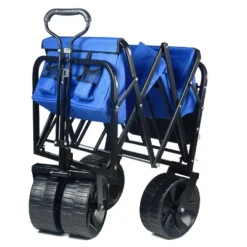 FURNIinspire Wheelbarrows And Lawn Carts Collapsible Garden, Beach Utility Cart With All-Terrain Wheels, Folding Wagon Cart, Blue, 39“*20"*43" 9 FURNIinspire Wheelbarrows And Lawn Carts Collapsible Garden, Beach Utility Cart With All-Terrain Wheels, Folding Wagon Cart, Blue, 39“*20"*43" -Outdoor Kitchen & Living GUEST 56783dcc a574 4b8f add7 61d8b6e6aa66