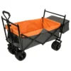 FURNIinspire Outdoor Serving Carts 480Lbs Collapsible Wagon With Canopy Lightweight Foldable Wagon With Mosquito Net, Orange, 45.28"*22.83"*38.78" -Outdoor Kitchen & Living GUEST 56b2c73a 440f 4d3c b5ec 90aaffd82806