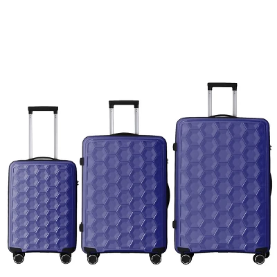 FURNIinspire Bag And Luggage Sets 3 Piece Travel Luggage With Rolling Wheels, Lightweight Hard Shell Suitcase Set, Blue, 20.08"*11.81"*30.12" 7 FURNIinspire Bag And Luggage Sets 3 Piece Travel Luggage With Rolling Wheels, Lightweight Hard Shell Suitcase Set, Blue, 20.08"*11.81"*30.12" - Image 5