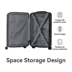 FURNIinspire Bag And Luggage Sets Hard Shell 3 Piece Suitcase Set, Travel Luggage Business Suitcases With Wheels, Black, 19.88"*10.63"*29.92" 9 FURNIinspire Bag And Luggage Sets Hard Shell 3 Piece Suitcase Set, Travel Luggage Business Suitcases With Wheels, Black, 19.88"*10.63"*29.92" -Outdoor Kitchen & Living GUEST 5b858d72 f2e1 4f1e b247 5110ab20c948
