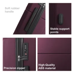 FURNIinspire Bag And Luggage Sets 3 Piece Rolling Luggage, Travel Hard Suitcase With Wheels, Stylish Suitcase Set, Purple, 21.06"*11.81"*30.31" -Outdoor Kitchen & Living GUEST 618f22ab 43ca 42d7 82d9 6f314d6dc9ec