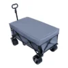 FURNIinspire Wheelbarrows And Lawn Carts Yard Cart Garden Cart, Collapsible Folding Wagon For Camping, Beach, Gray, 46.85"*22.05"*41.34"